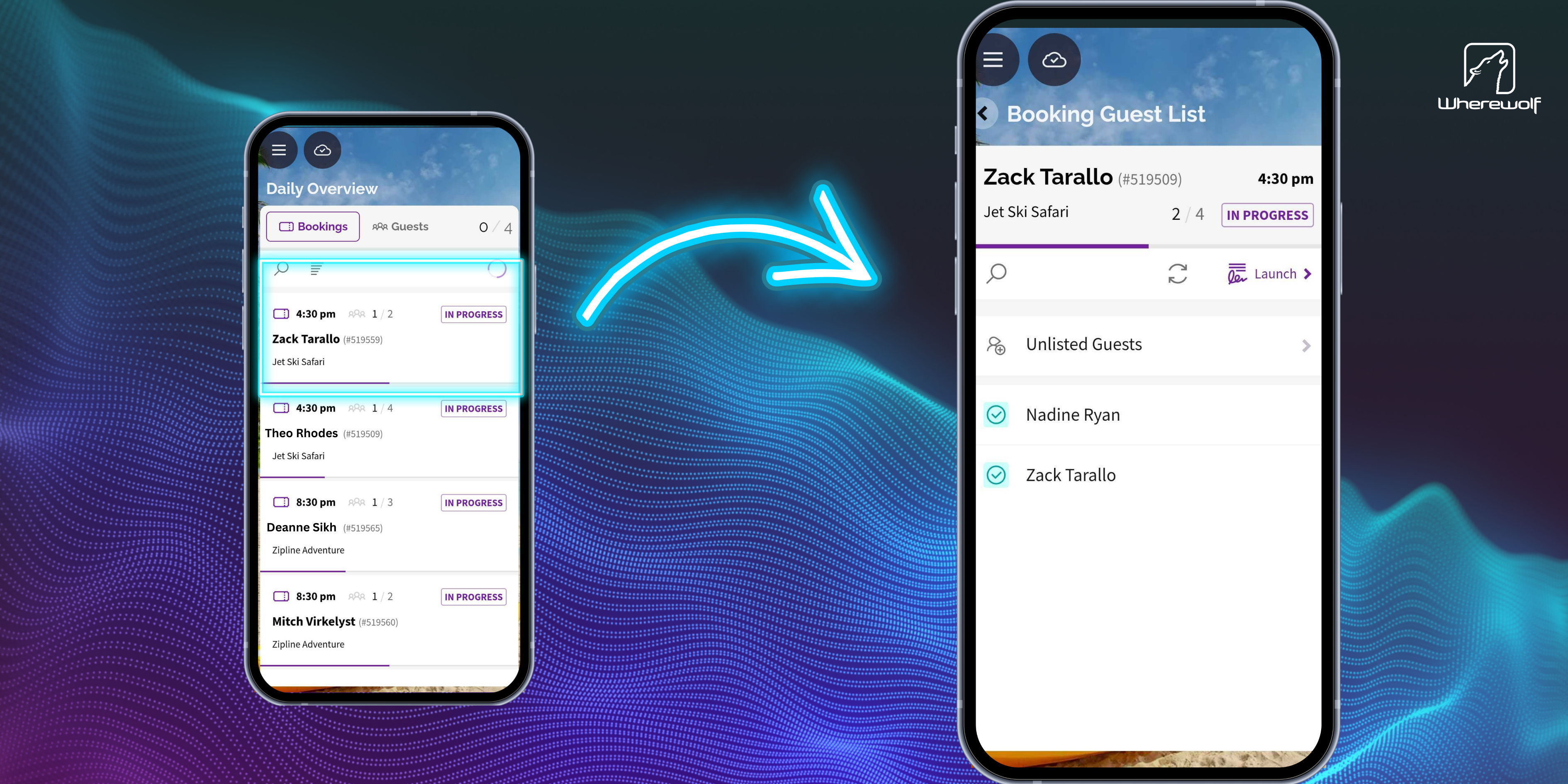 Bookings View in New App